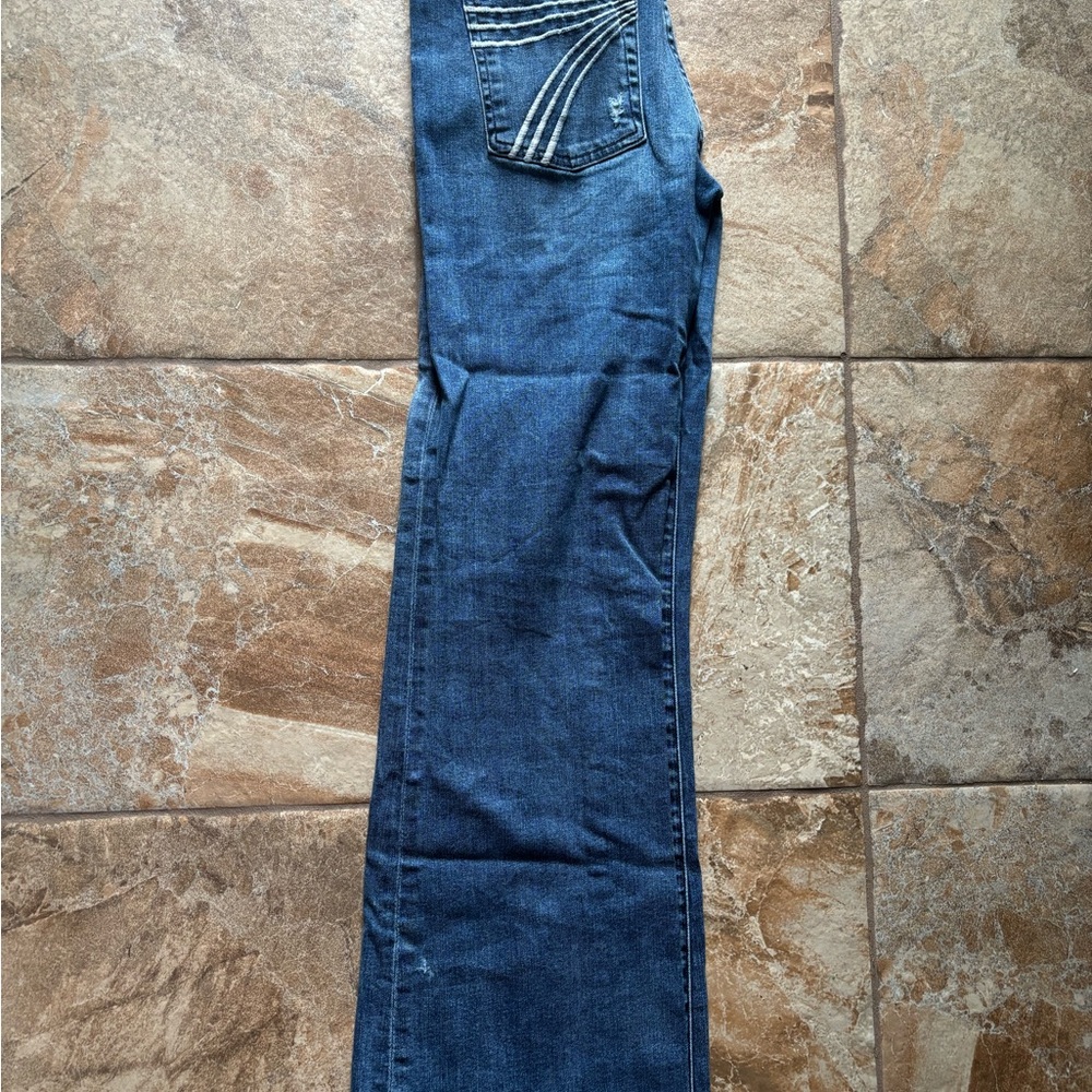 7 For All Mankind Blue Flare & Wide Leg Jeans